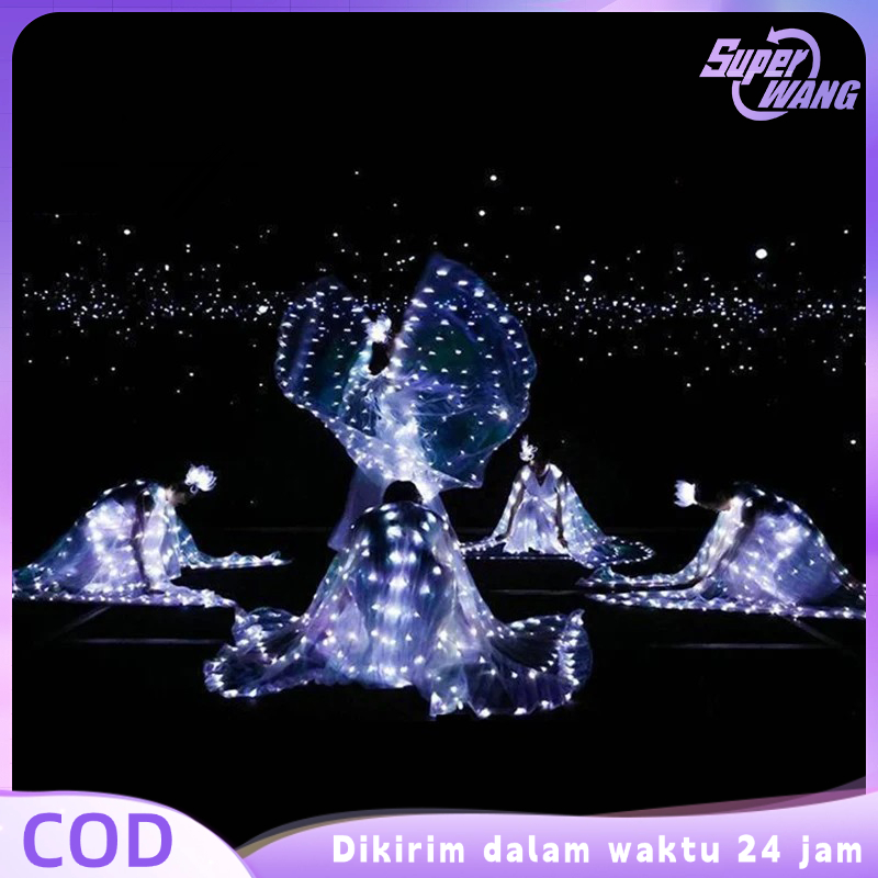 1set Kostum Sayap Malaikat Led Sayap Kerub Belly Dance Sayap Malaikat Anak Aldult Sayap Tari Penari 