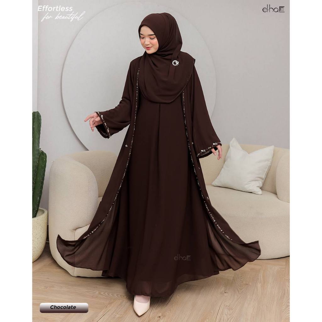 Abaya Elegant Mahreen Chocolate Luxury