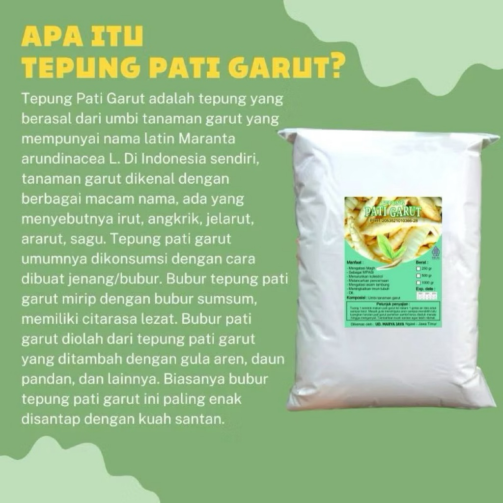 

TEPUNG GARUT 1kg