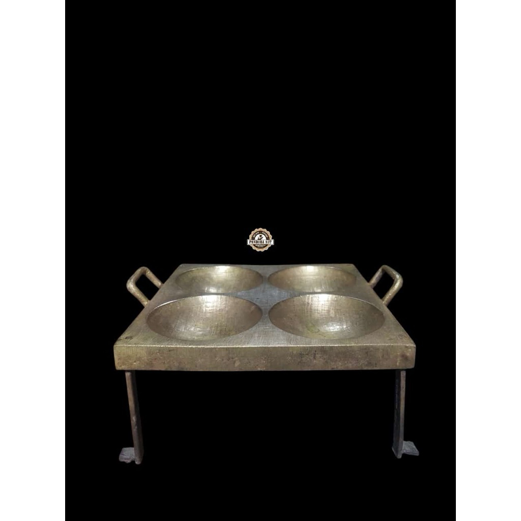 Cetakan kue apem lubang 4 kuningan lawas