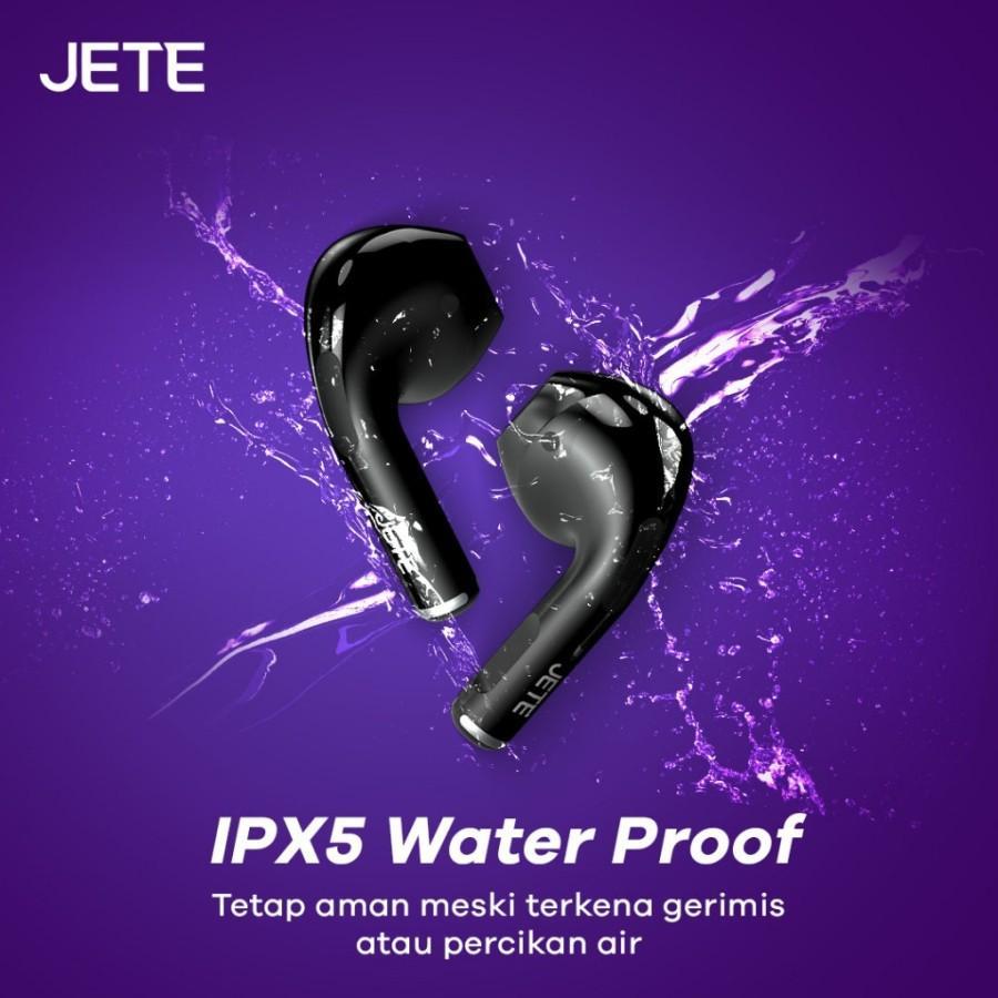 TWS Earbuds Headset Bluetooth JETE CE2 IPX5 - HITAM-UNGU