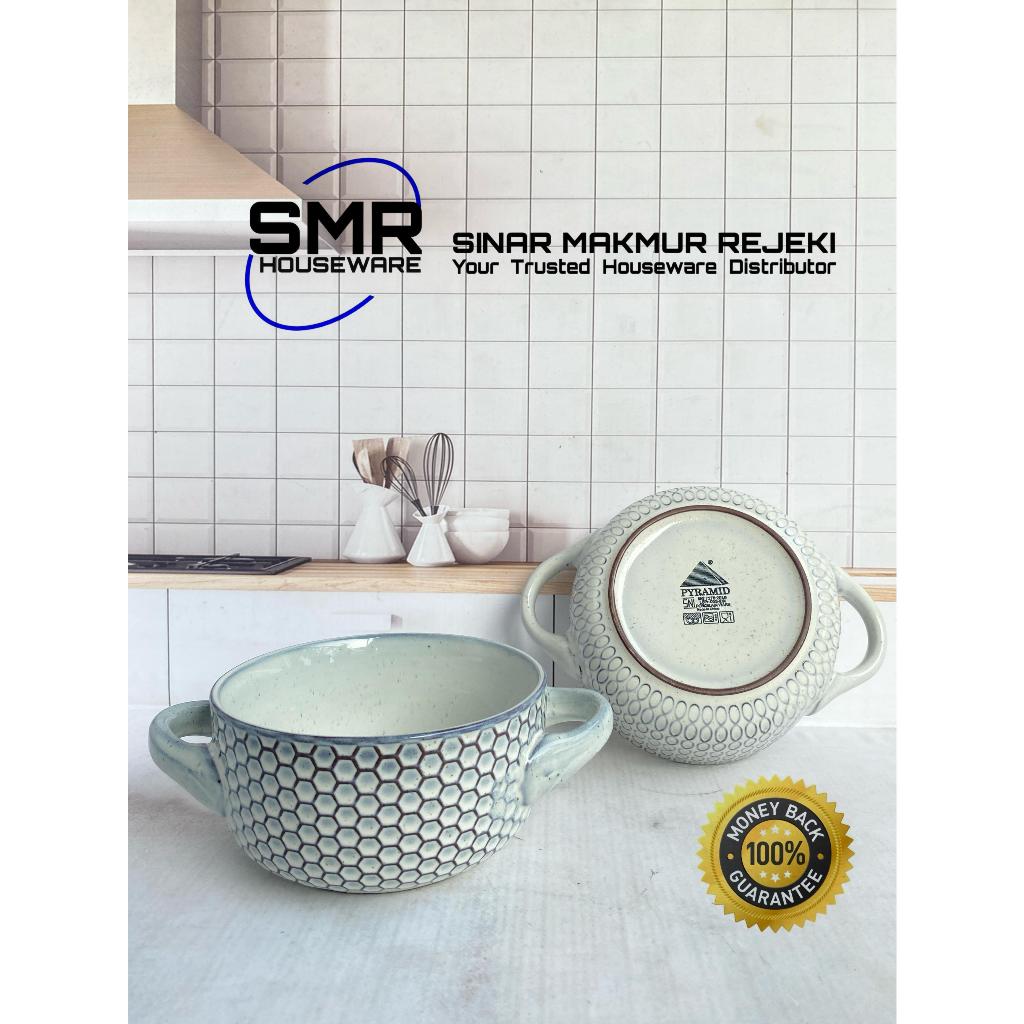 MANGKOK KERAMIK KUPING 5.75 INCH MOTIF POLKADOT