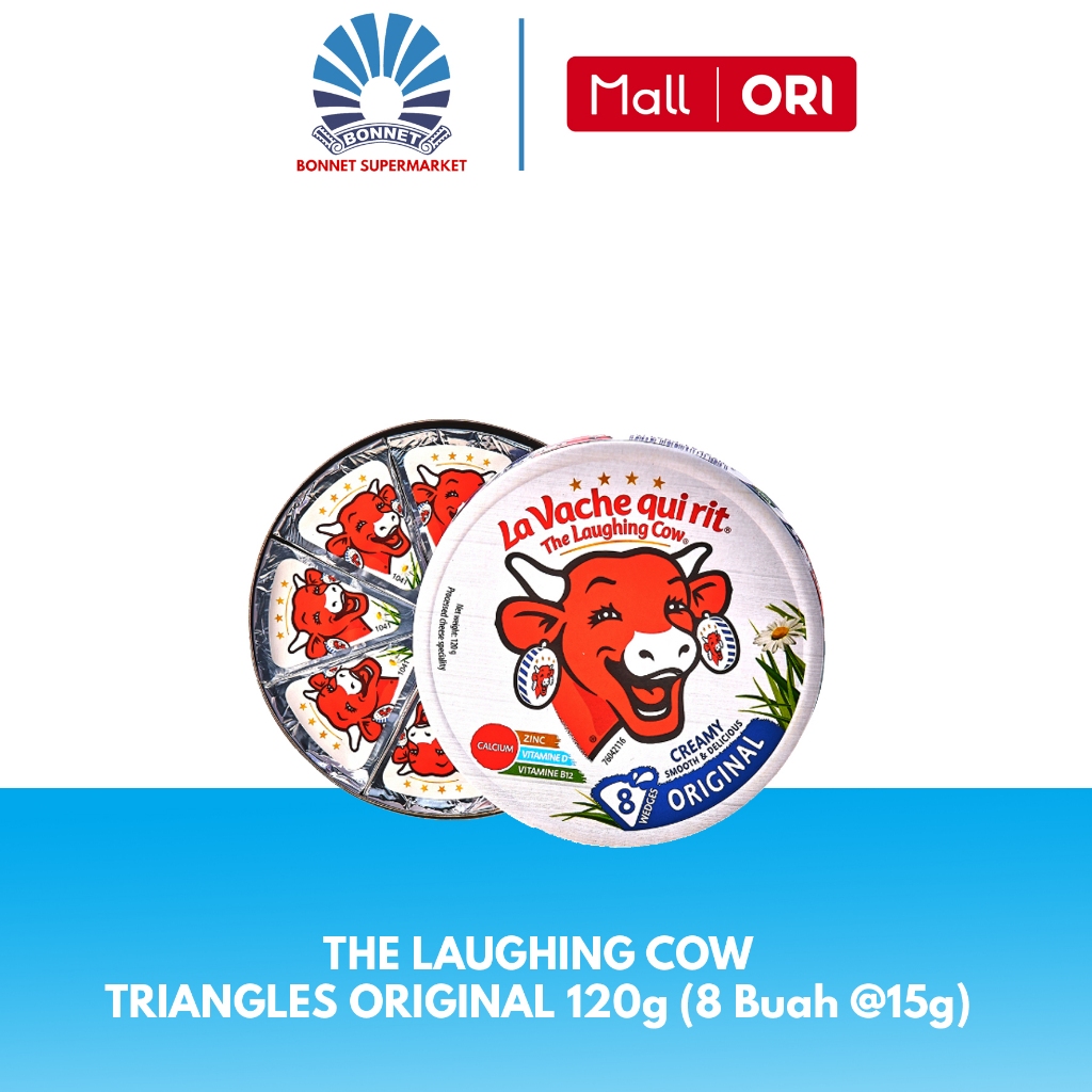 

The Laughing Cow Cheese Triangle 120g (8 Buah @15g)