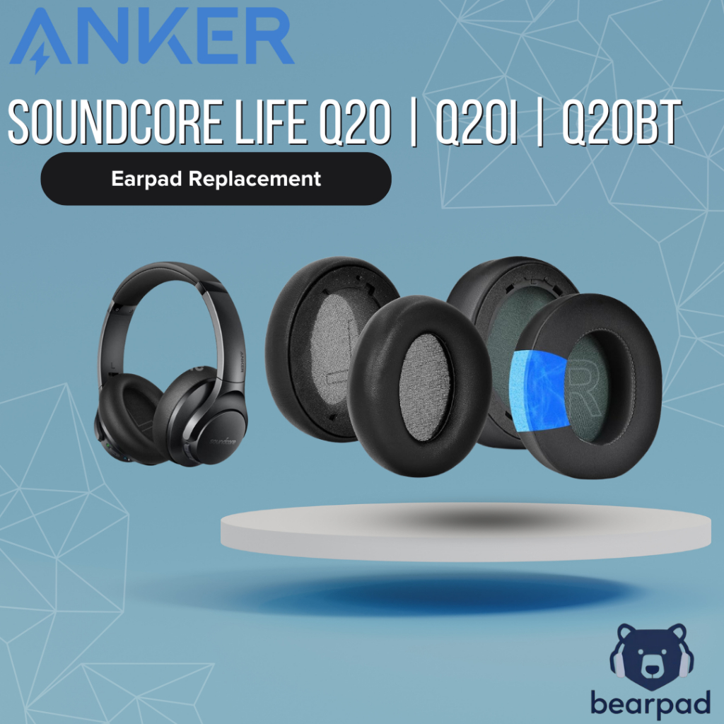 Earpad Earcup Cushion Anker Soundcore Life Q20 Q20i Q20BT Q 20 Q 20i Q20 BT Bantalan Foam Busa Ear P