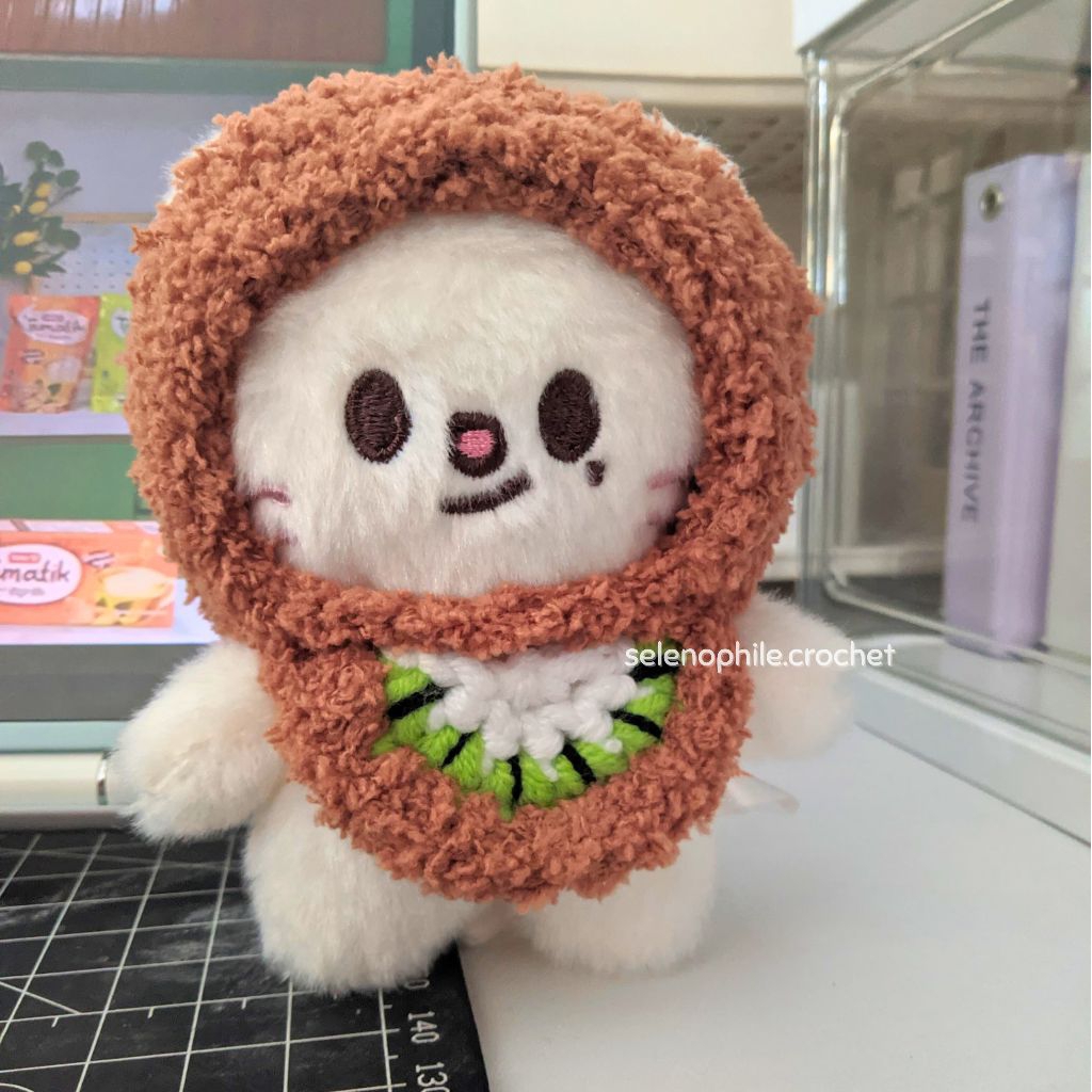 Kiwi Set For Skzoo Jiniret Plush doll l Skzoo 10cm Clothes Doll l Crochet KPop Clothes Doll