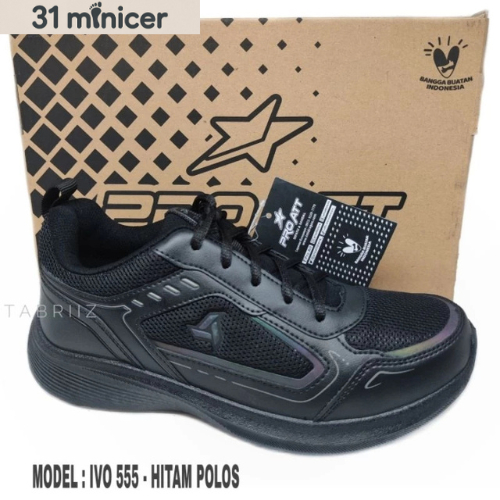 Awet Sepatu Anak Sekolah Pro Att Hitam Polos Sepatu Tali Sneaker Pro Att Sepatu Anak Sepatu Dewasa