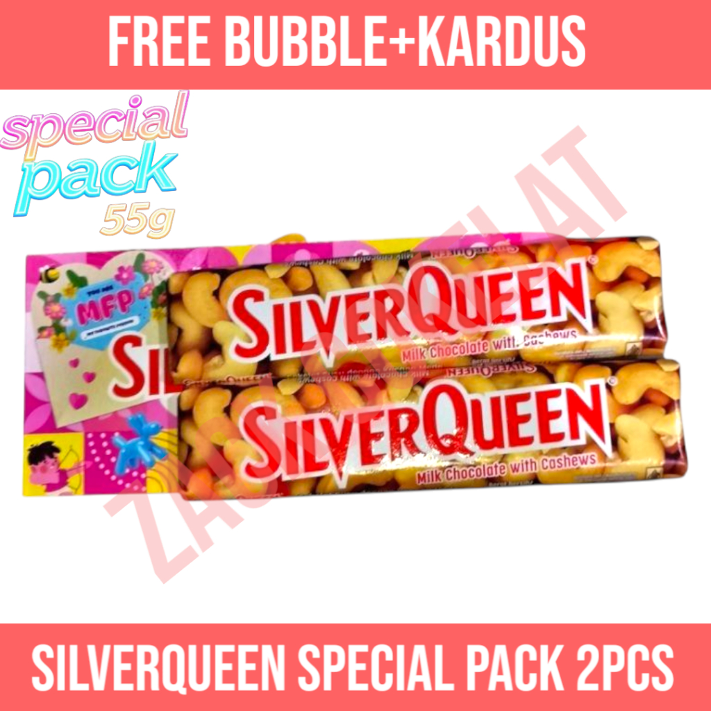 

SILVERQUEEN 55 GRAM ISI 2 PCS CAMILAN/CEMILAN/MAKANAN COKELAT