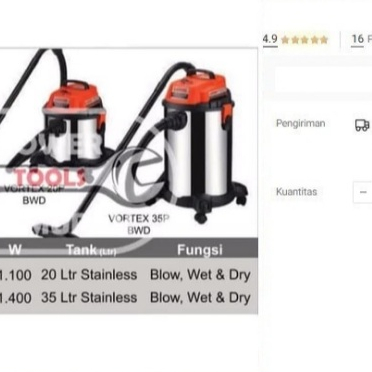 

Vacuum Cleaner LAKONI 35 L VORTEX 35 Sedot Debu Vacum Cleaner 35 BWD