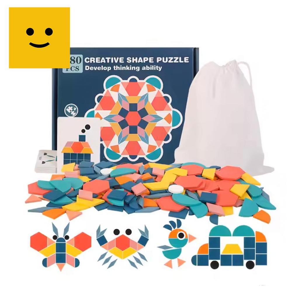 TOBBIES Mainan Edukasi Anak Jigsaw Puzzle Creative Shape 180 PCS Puzzle Meningkatkan Kreativitas