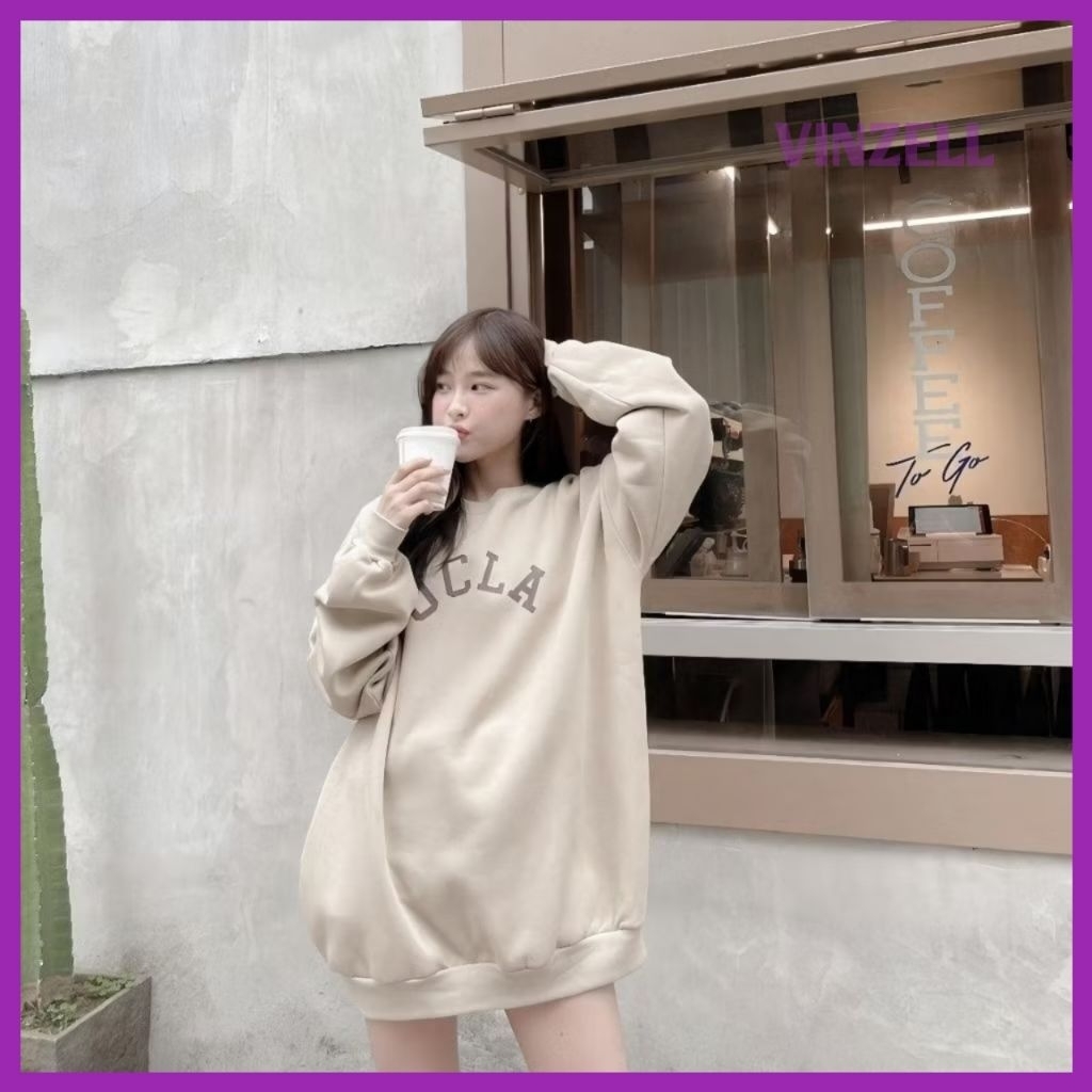 ( S - 6XL ) Sweater UCLA Crewneck Korean Hip Hop Street Style Big Size M L XL XXL 2XL 3XL 4XL 5XL 6L