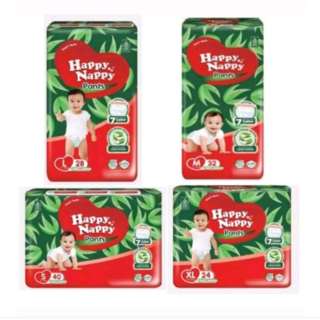 Happy Nappy Pants S40 / M30 / L28 / XL24 diapers pants popok celana