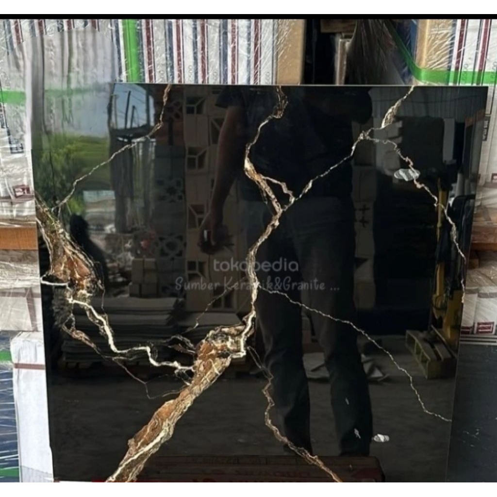 granit lantai 60x60 Garuda magior black glazed polished