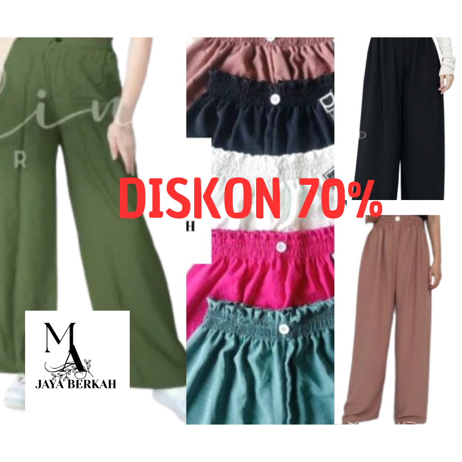 CELANA KULOT WANITA KANCING SERUT DISKON SAMPE 70%