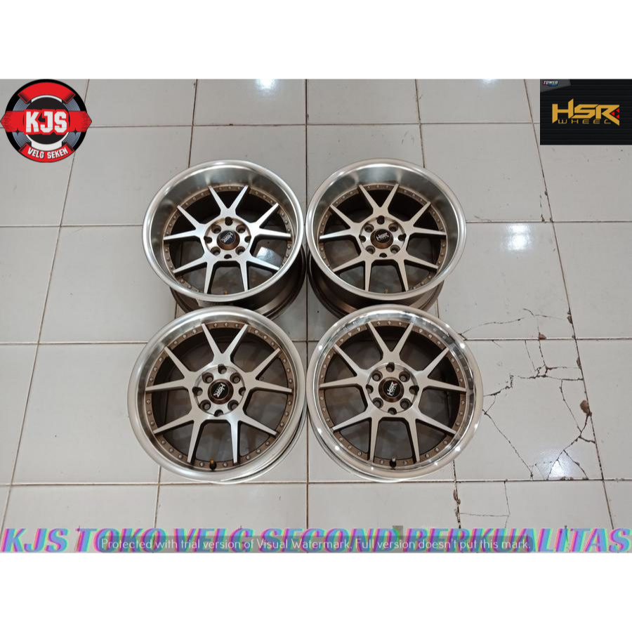 READY STOK VELG RACING SECOND MODEL CELONG HSR DOGIYAI RING 16 LEBAR 7.5-8.75 OFFSET 35-25 BRONZE PO
