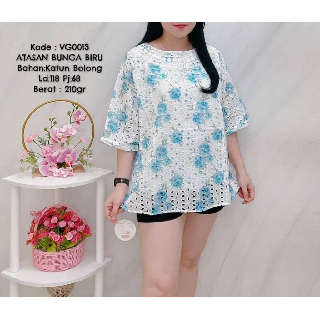 Atasan Wanita Jumbo Katun Bolong