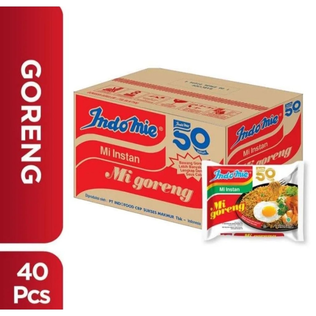 

Indomie Goreng Mie Instan 85 g ( 40 pcs / 1 Karton )