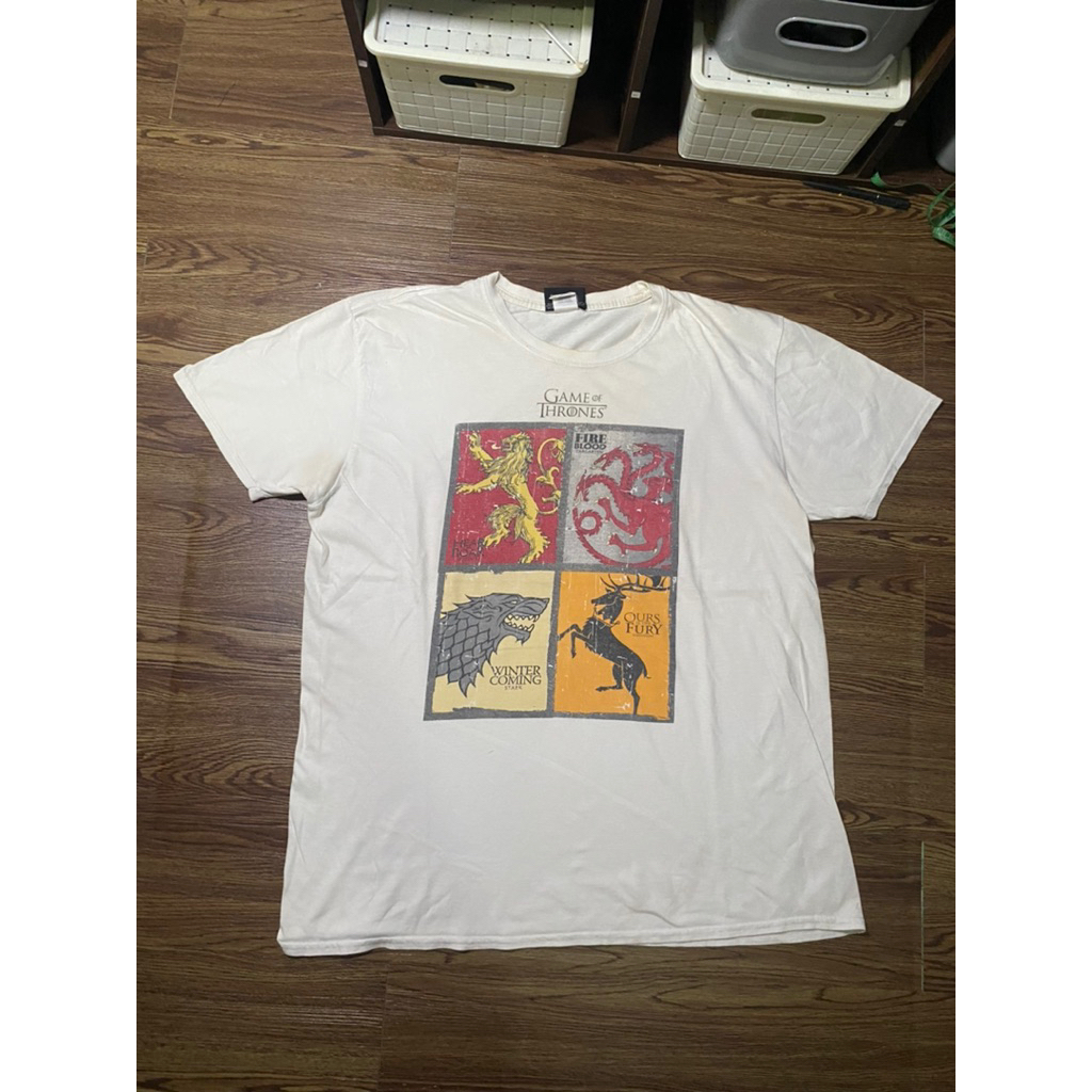 kaos putih game of thrones