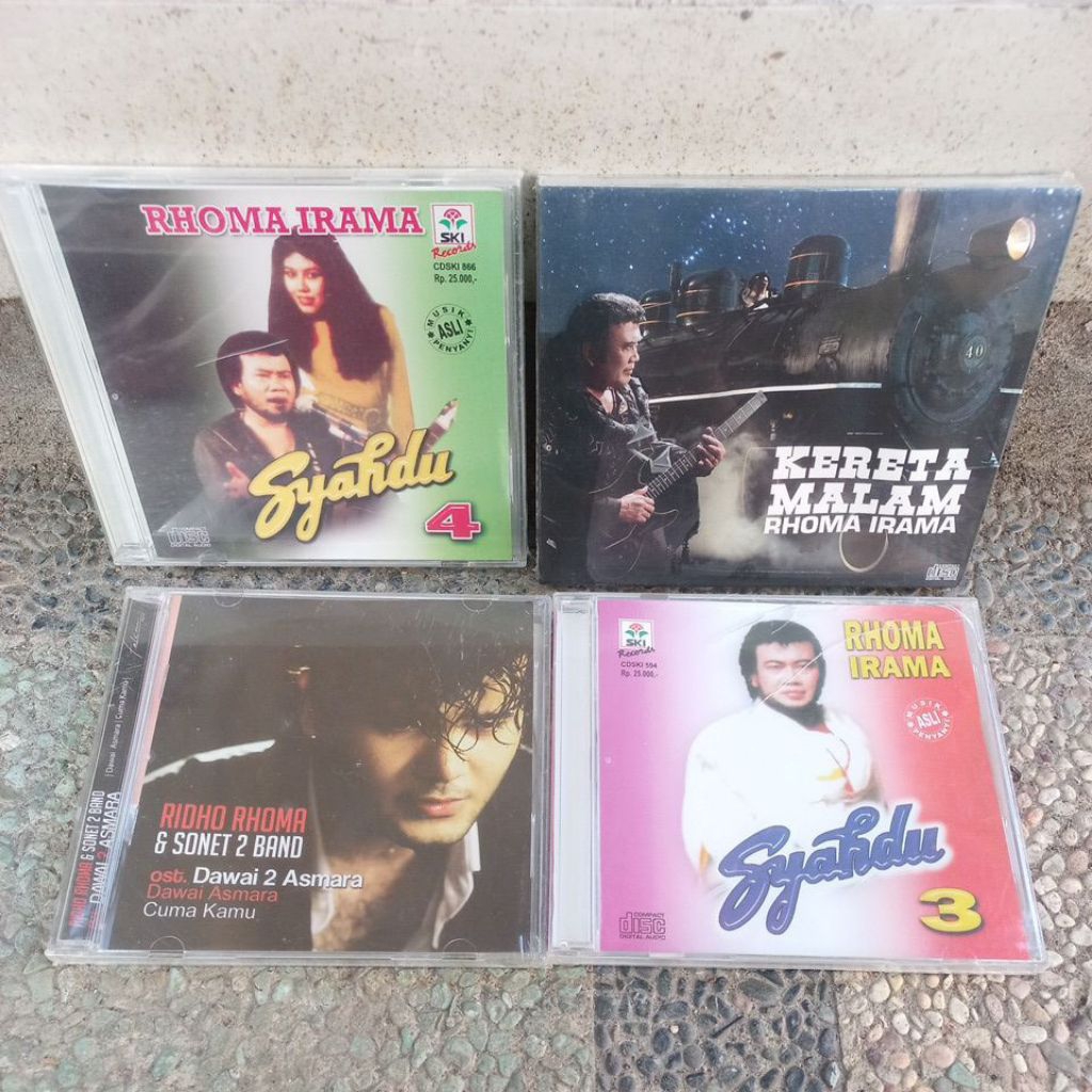 cd musik rhoma irama - album syahdu 3 - syahdu 4 - kereta malam - ridho rhoma