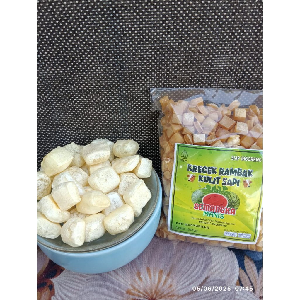 

krecek rambak kulit sapi varian kotak kecil mekar maksimal dan gurih 500 gram
