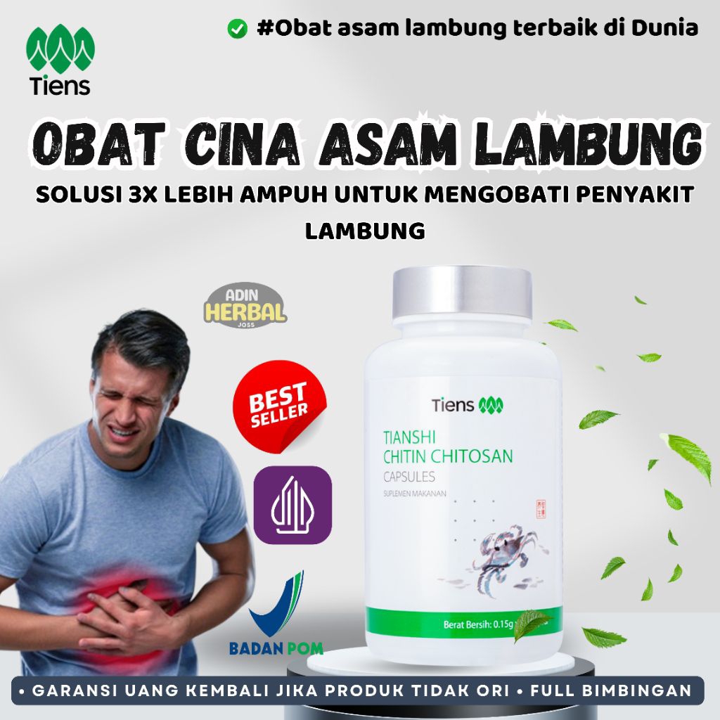 Obat cina  asam lambung kronis herbal ampuh mengatasi maag & gerd Obat asam lambung Tiens original