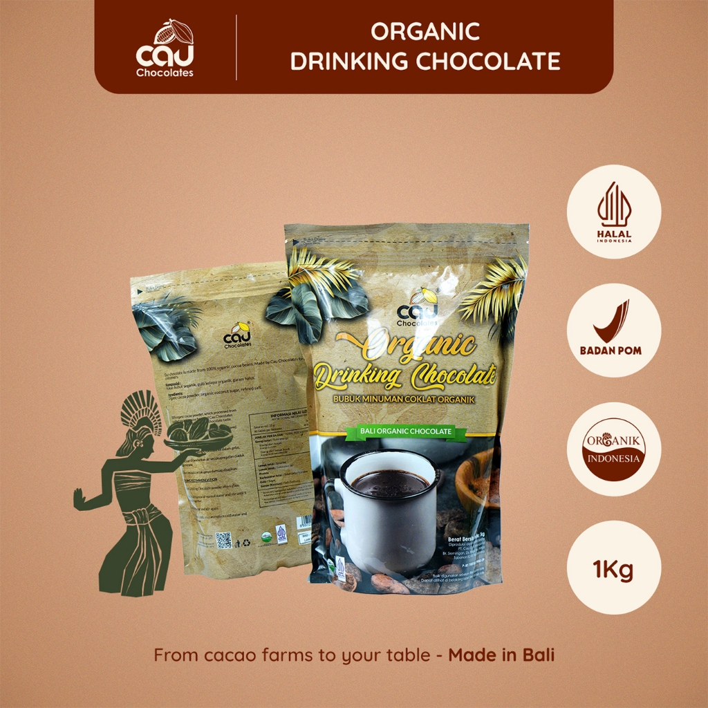 

CAU CHOCOLATES - Drinking Chocolate Organic / Bubuk Minuman Cokelat Organik - 1 kg