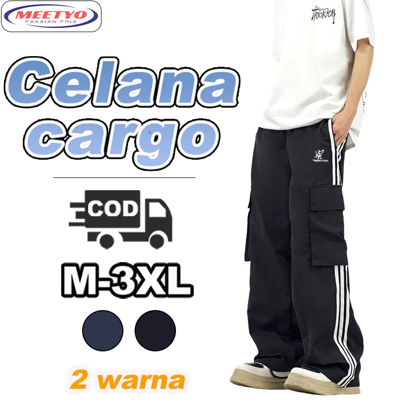 (Fashion)Celana cargo panjang pria/Celana cargo baggy/Celana gombrong pria/Cargo pants pria oversize