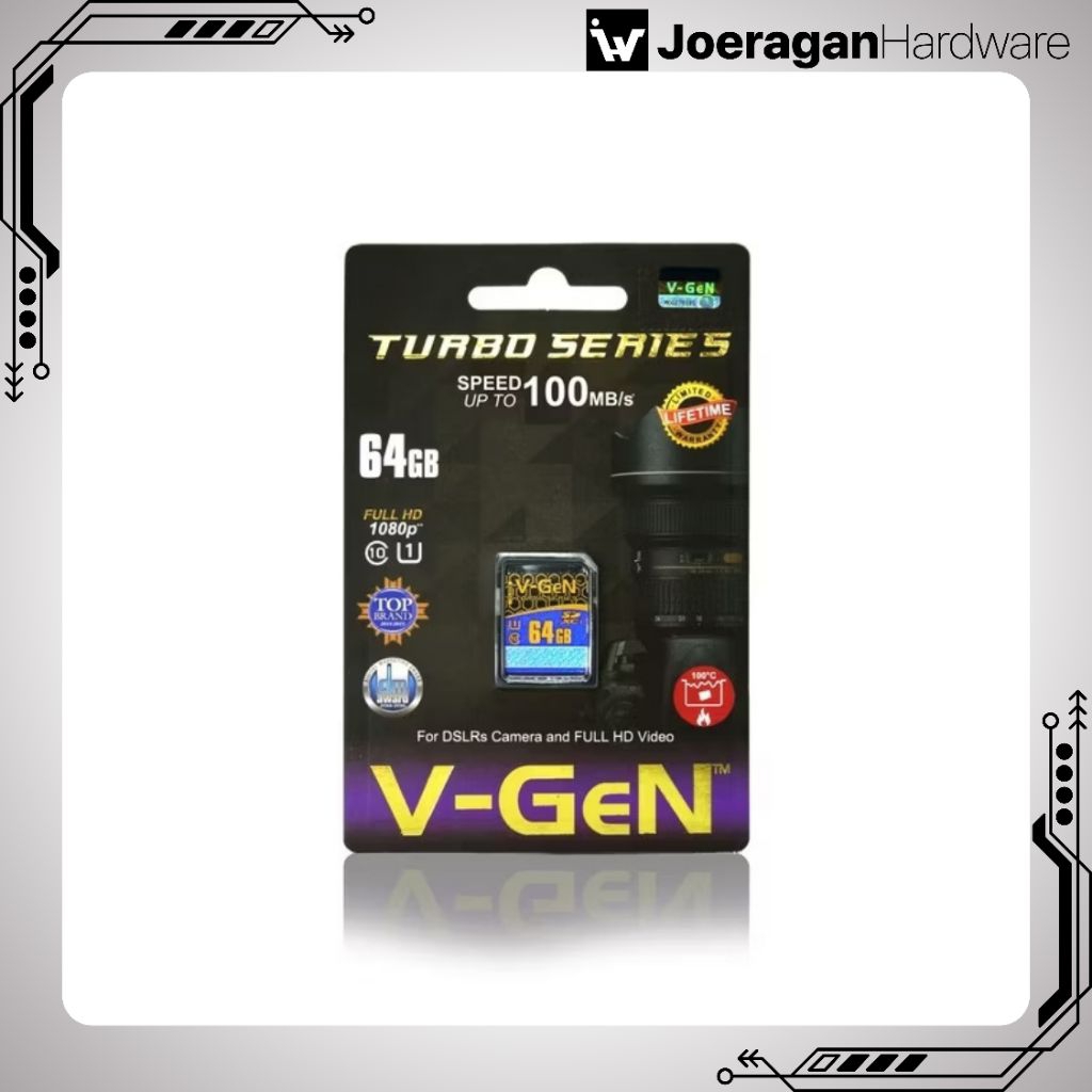 SD Card Kamera 64gb Turbo V-GeN | Memory Card SDHC 64 gb Camera Class 10 ORIGINAL