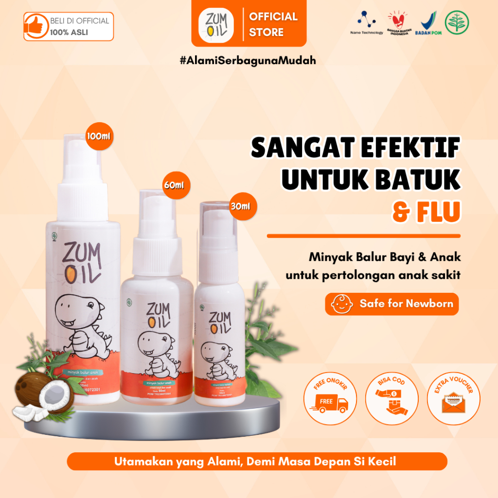 ZUMOIL Minyak Balur Bayi & Anak | Obat Batuk dan Flu 30 ml