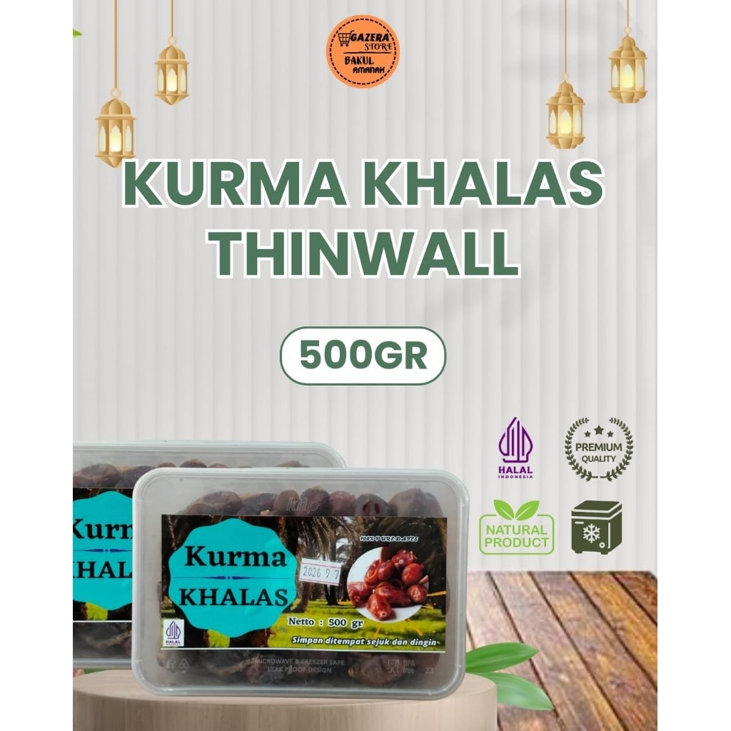 

Kurma Khalas 500gr / kurma Khalas thinwall kurma legit fresh & premium