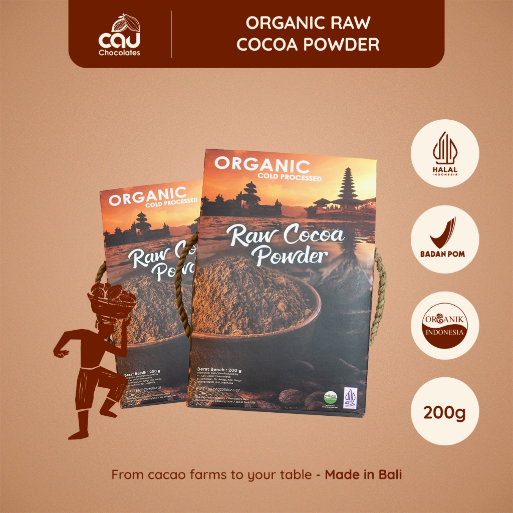 

CAU CHOCOLATES - Raw Cocoa Powder Organic / Bubuk Coklat Organik - 200 gr