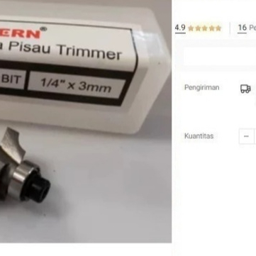 

Mata Profil Beading Bit 3 mm 1/4" shank router bit trimmer
