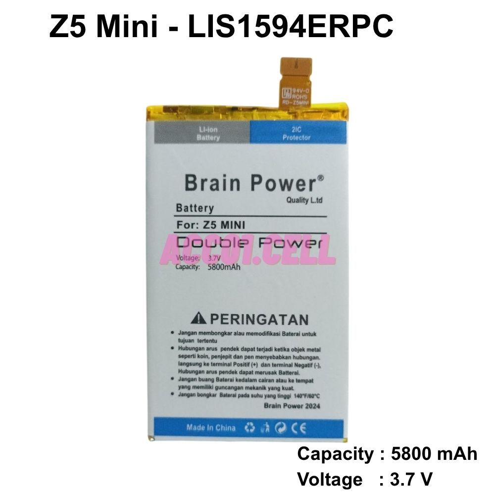 Baterai Sony Xperia Z5 mini - Z5 Compact - X Compact - SO-02J - LIS1594ERPC Double Ic Brain Power