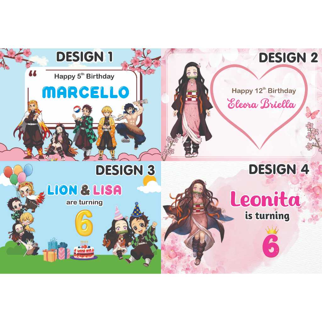 

STIKER LABEL GOODIE BAG BENTO MOTIF DEMON SLAYER