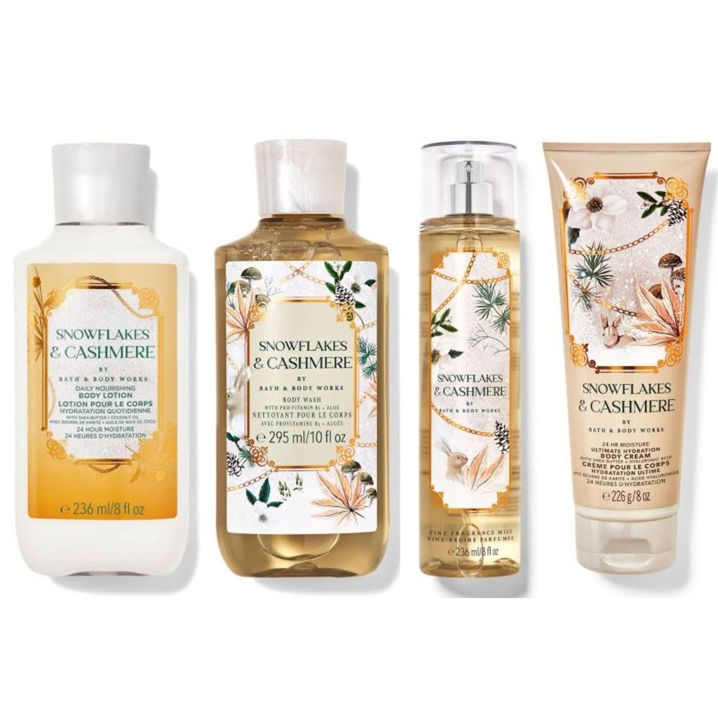 BBW Bath and Body Works SNOWFLAKES & CASHMERE collection