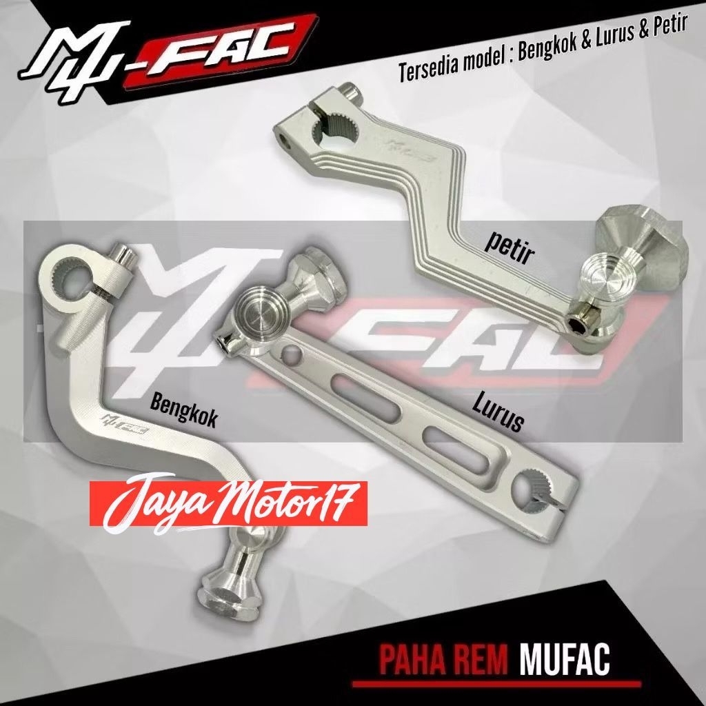 Paha Rem Belakang MUFAC Rem Motor paha rem belakang motor paha rem bengkok / paha rem lurus / paha r