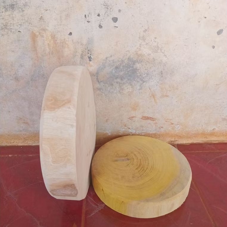 TALENAN KAYU BULAT 35 CM TEBAL 7 CM Talenan kayu-talenan kayu bulat-talenan bulat