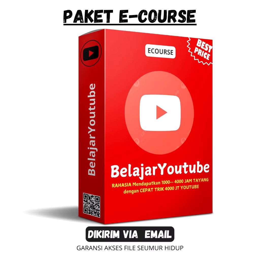 "BELI 2 GRATIS 1" ECOURSE - BELAJAR YOUTUBE - RAHASIA Mendapatkan 1000... 4000 JAM TAYANG dengan CEP