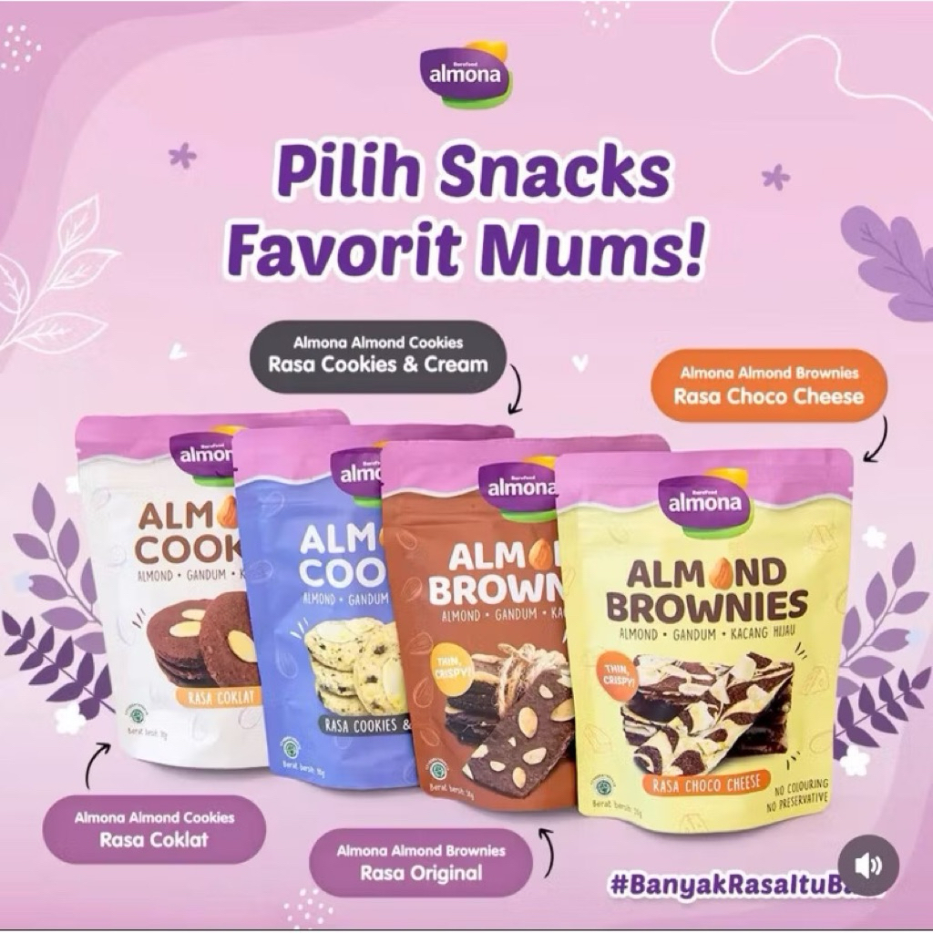 

ALMONA Almond Cookies adalah cookies sehat