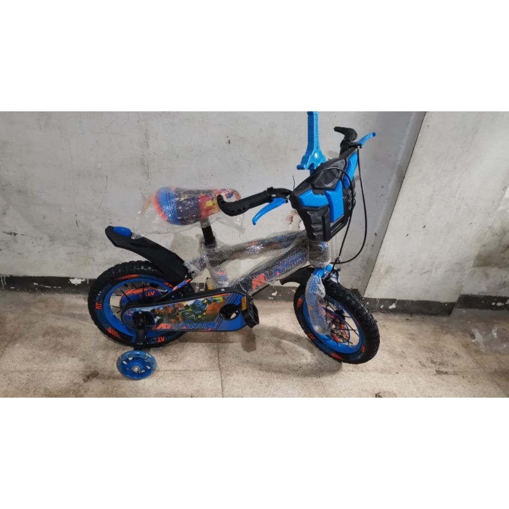SEPEDA 12 BMX ATLANTIS+ MUSIK + RODA SAMPING LAMPU + BAN HIDUP