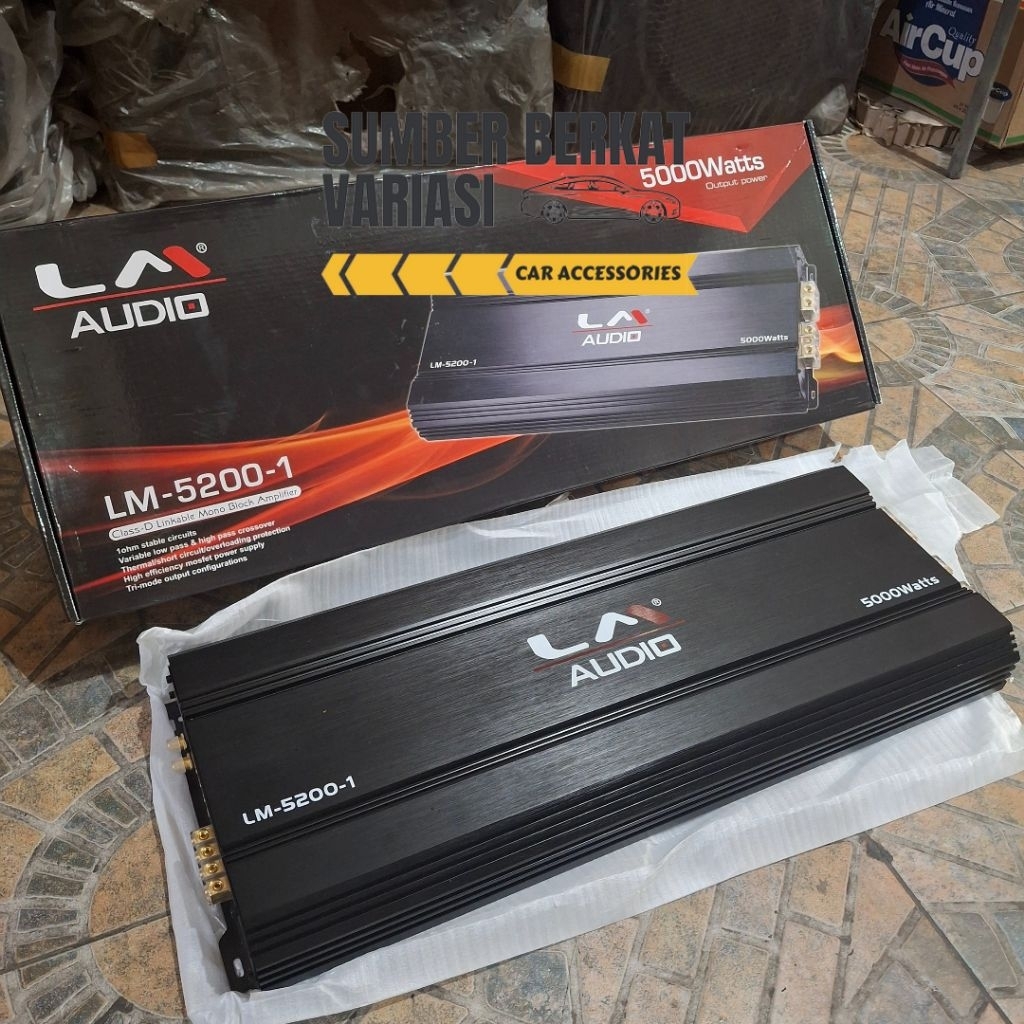 Power Amplifier Monoblok LM LM-5200-1 Class D Audio Mobil
