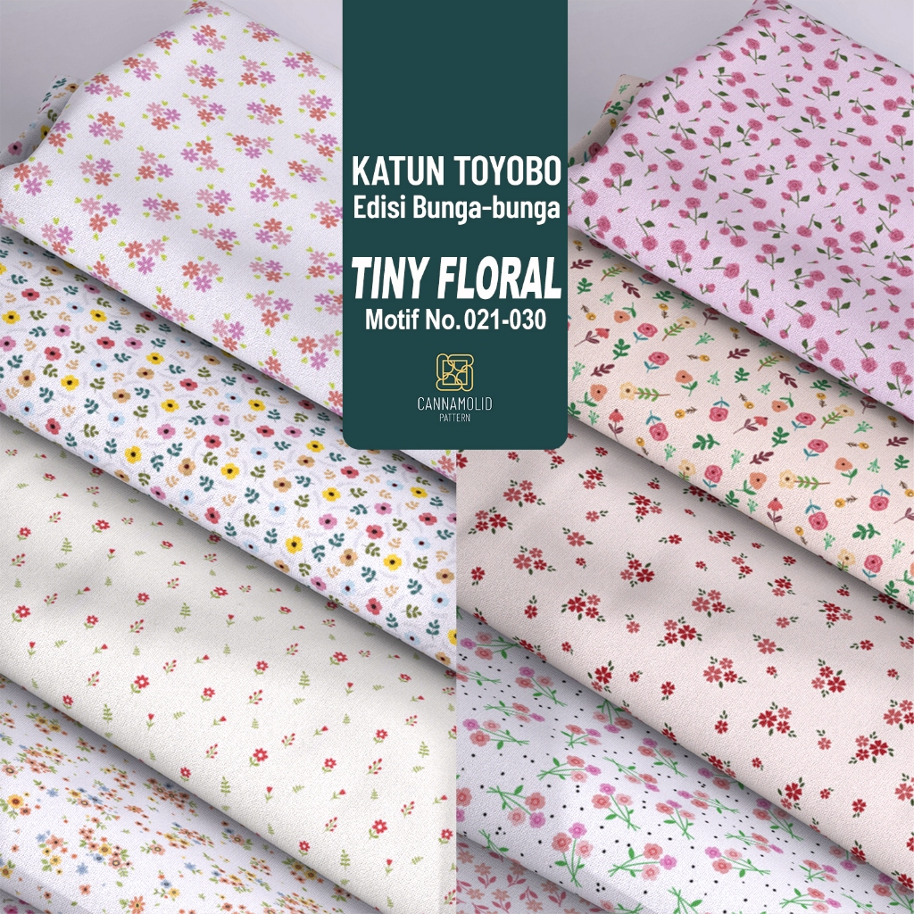 Kain Toyobo Motif BUNGA Kecil | Lebar 145cm | TINY FLORAL 21-40