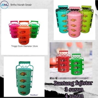 rantang catering plastik/rantang bekal/rantang sekat 3/rantang plastik 3susun/rantang fujistar susun