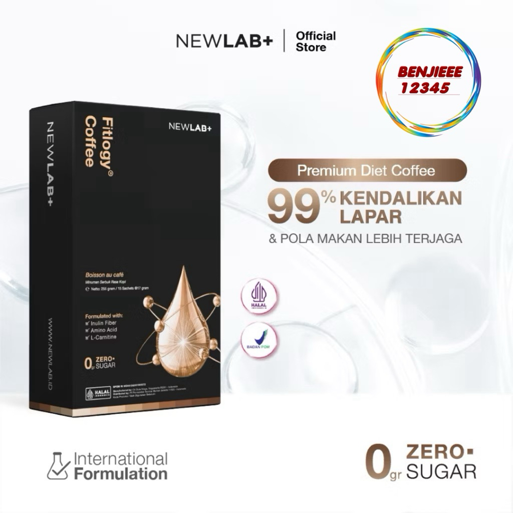 

NEWLAB Fitlogy Coffee Kopi Sehat untuk kontrol berat badan L karnitin garcinia pelangsing badan 15 sachet Newlab newlab Fitlogy KOPI kopi coffee