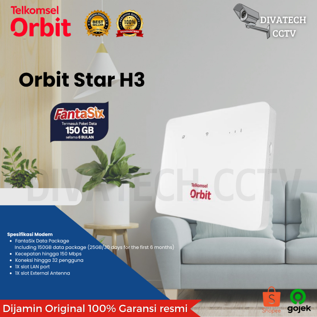 MODEM Orbit Star H3 MODEM WIFI 300MBPS ORIGINAL NEW wifi rumah