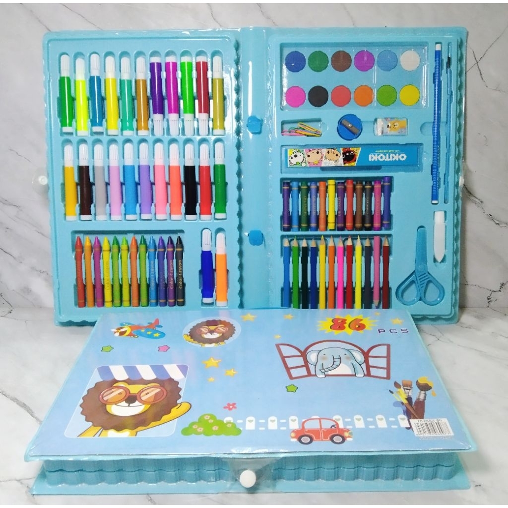 

CRAYON SET ISI 86 PCS / PENSIL WARNA SET / ART FULL SET 86 PCS