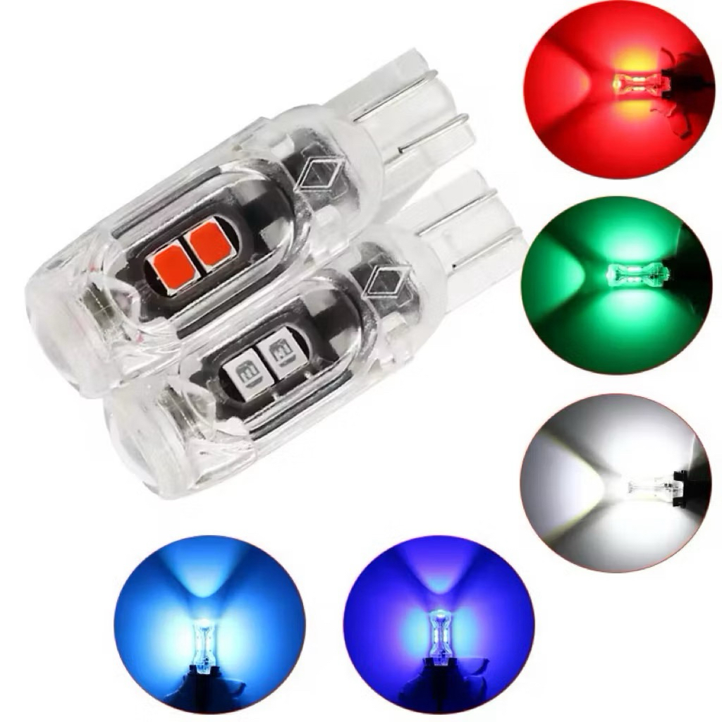 2pcs Lampu Sein Senja Flash Kedip Mundur Kota Rem Motor Mobil T10 5 Led 3030 LED universal motor mob