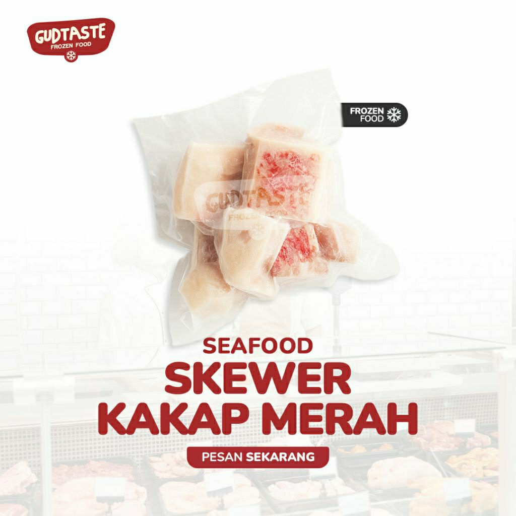 

Skewer Kakap Merah - Skewer 200 Gram - Red Snapper Skewer - Skiwer - Fillet Kakap Merah - Seafood