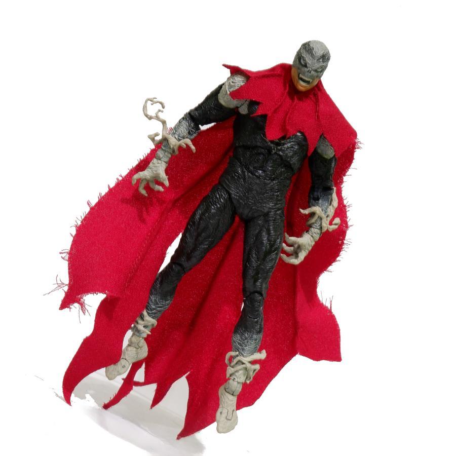 Mantel Jubah Merah Custom Wired Cape McFarlane Nightmare Spawn kitbash Action Figure