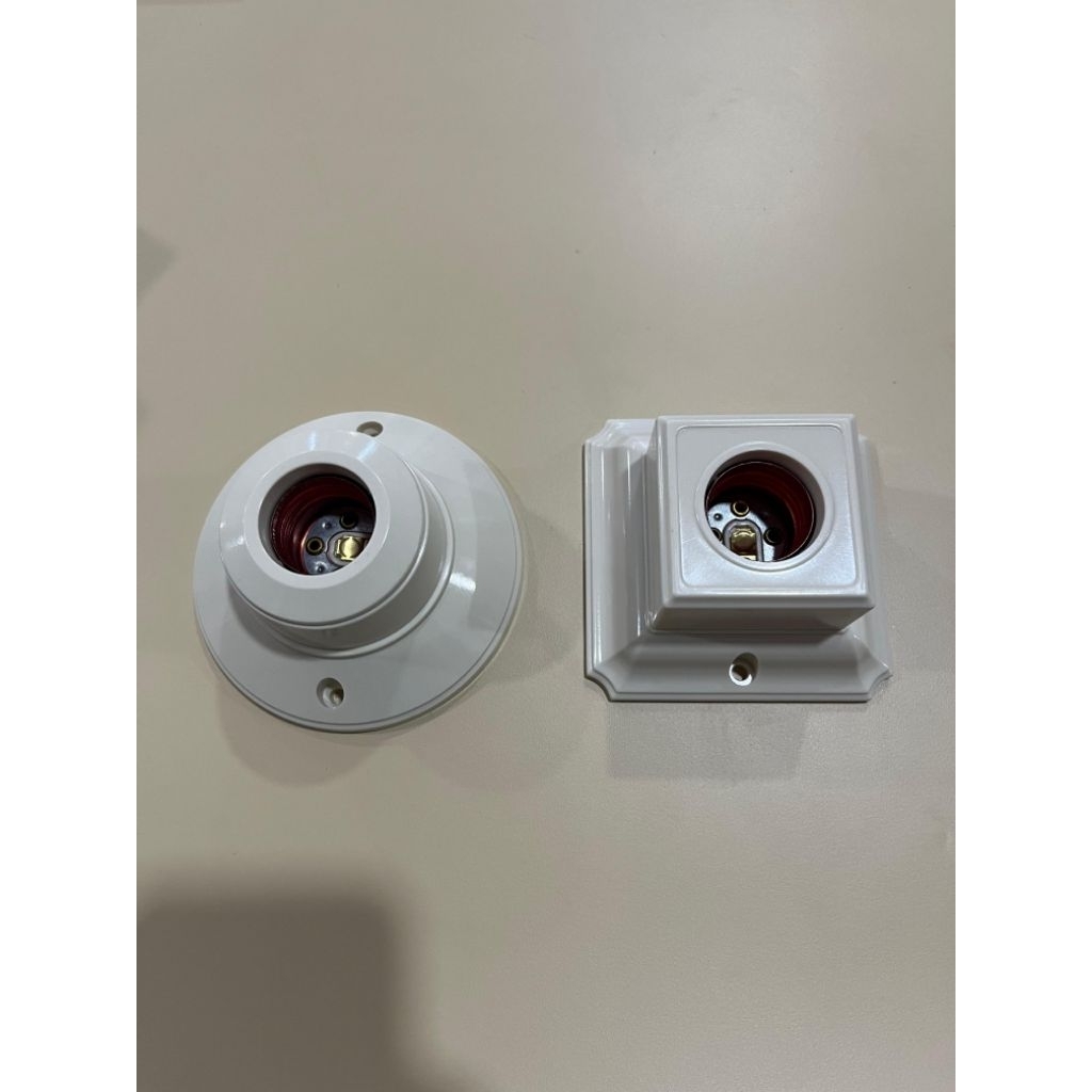 TEMPAT LAMPU - FITTING LAMPU PLAFON - BROCO SNI - KOTAK - BULAT