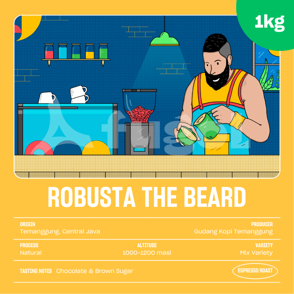 

Kopi Espresso Robusta Temanggung (1 KG) THE BEARD
